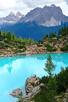 Поход по Доломитовым Альпам, озеро Сораписс